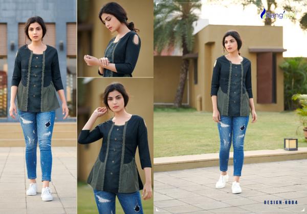 Rangjyot Style Designer Denim Westrn Top 